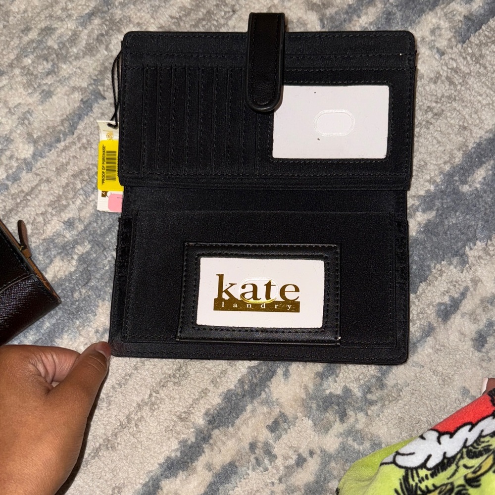 Kate Landry Elegant Black Card Holder